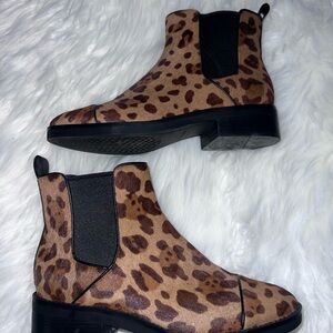 Leopard Print Ankle Boots
